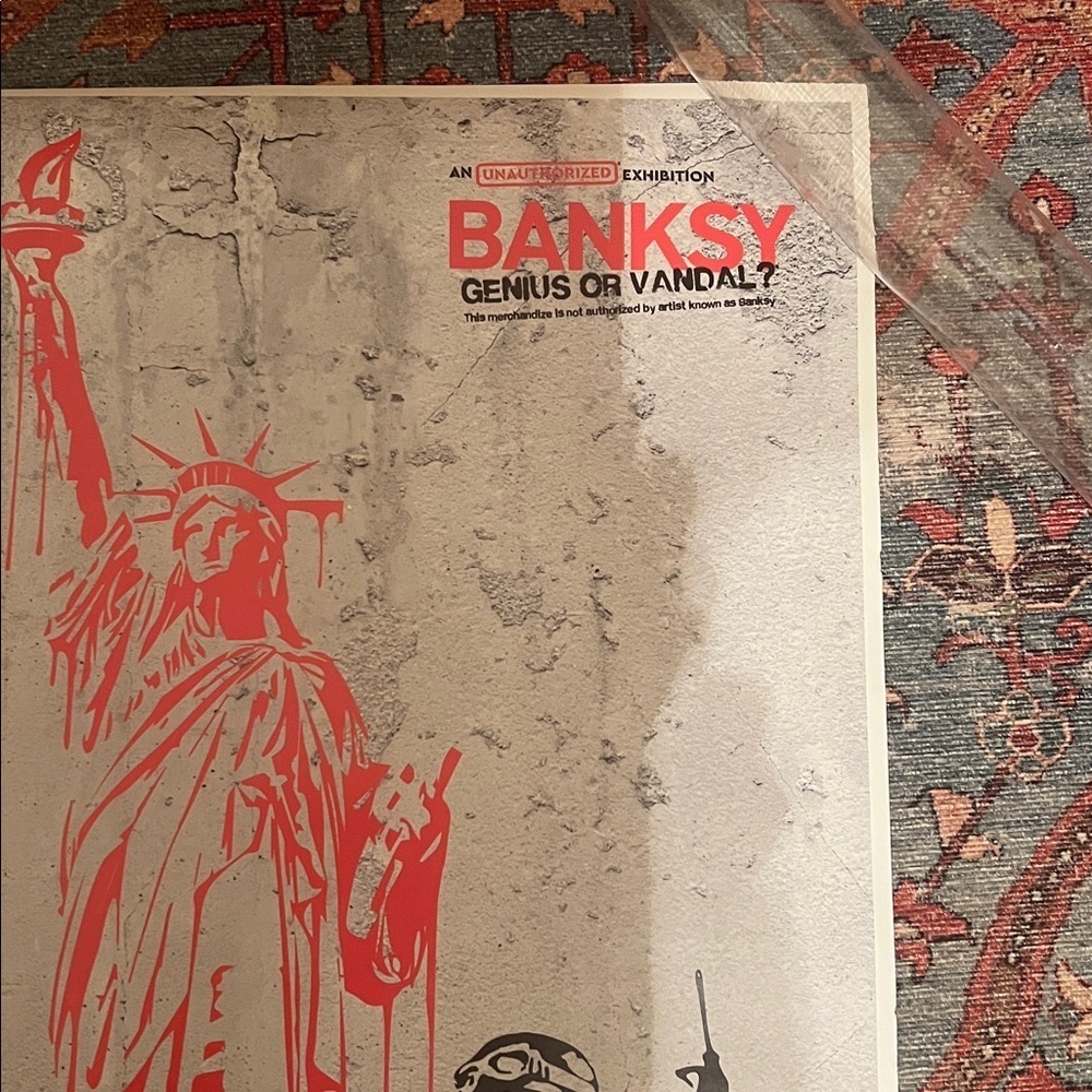 Banksy Genius Or Vandal An Unauthorized Exhibition Poster Liberty - LA Exhibit - Picture 4 of 7